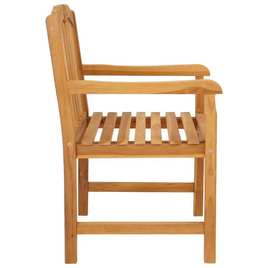 Tuinstoel 2 pcs Naturel 58 x 60 x 93 cm Massief Teakhout