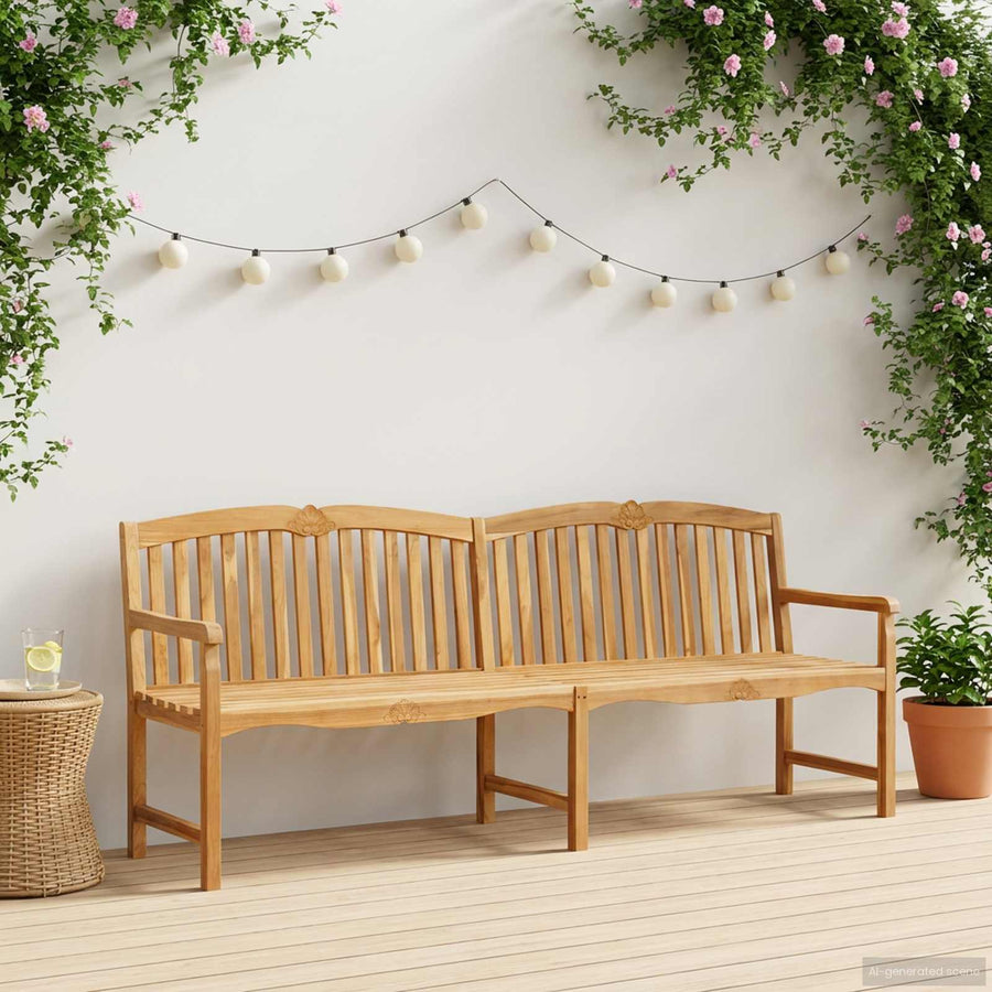 Handgemaakte Rozenbank Naturel 228 x 61 x 94,5 cm