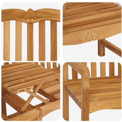 Handgemaakte Rozenbank Naturel 155 x 60 x 94 cm
