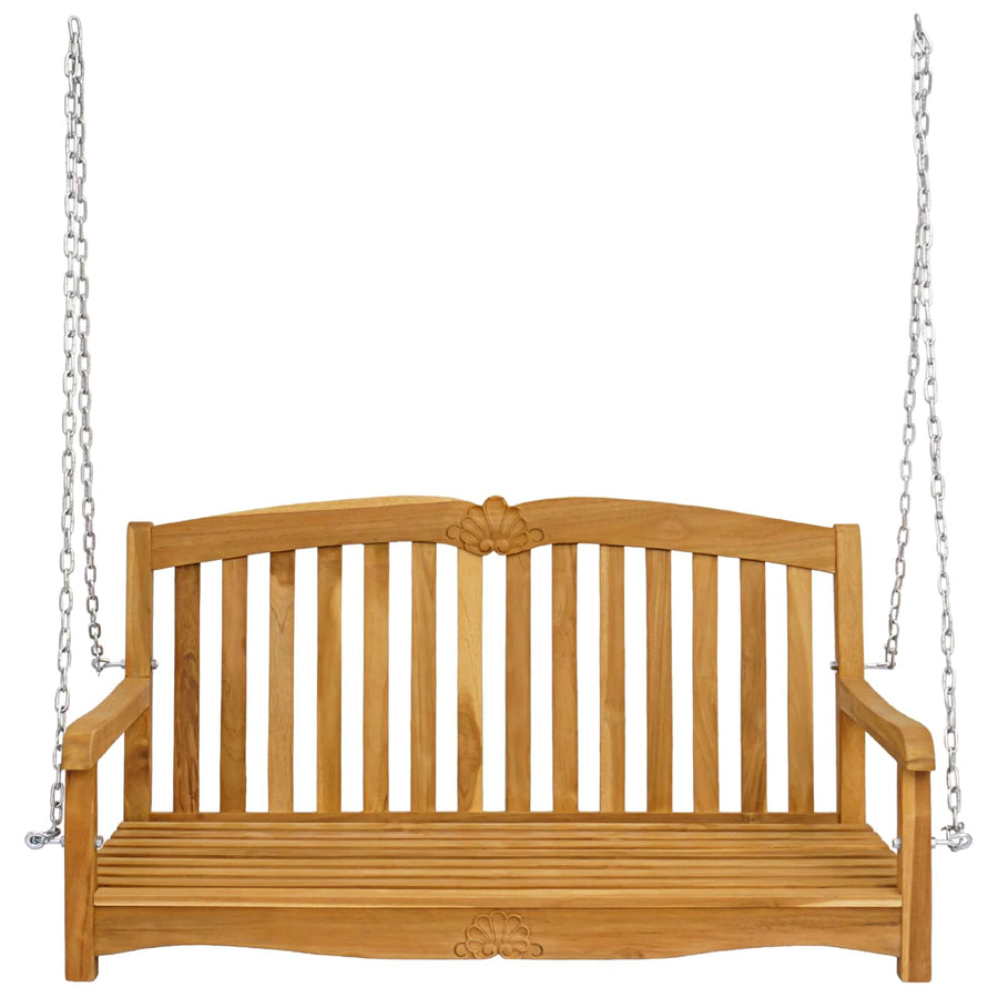 Schommelbank Naturel 114 x 60 x 60,5 cm Massief Teakhout