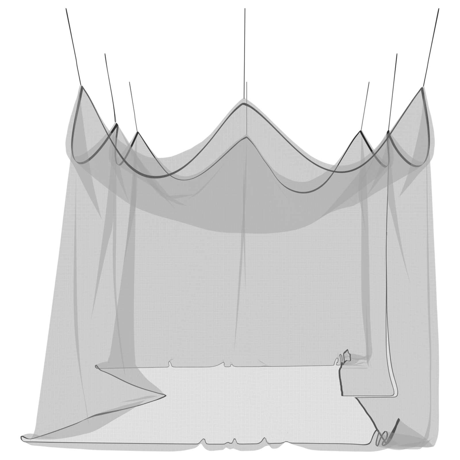 Tuin Muggen Net 156 Gaas Zwart 3 x 6 x 2,5 m Polyester