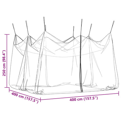 Tuin Muggen Net 156 Gaas Zwart 4 x 4 x 2,5 m Polyester