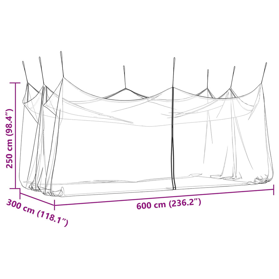 Tuin Muggen Net 156 Gaas Wit 3 x 6 x 2,5 m Polyester