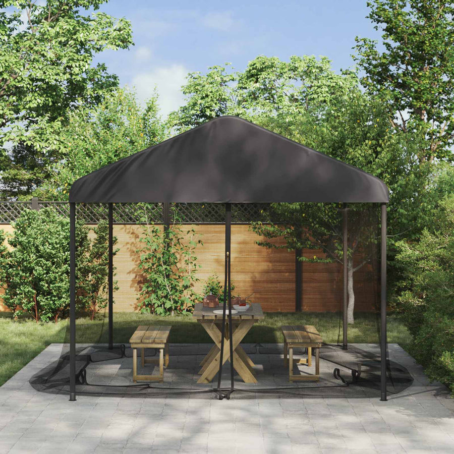 Muggennet voor Gazebo 220 Gaas 220 gaas Zwart 3,6 x 3 x 2 m
