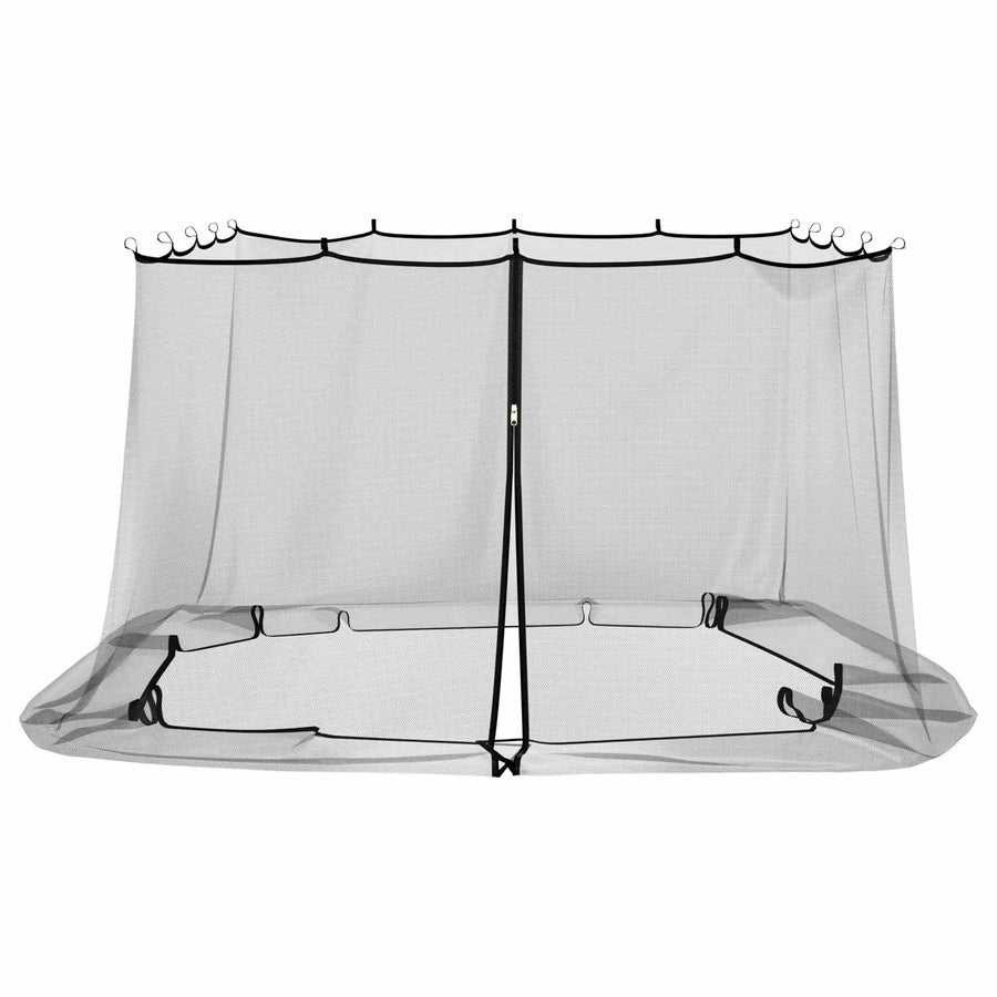 Muggennet voor Gazebo 220 Gaas 220 gaas Zwart 3,6 x 3,6 x 2 m