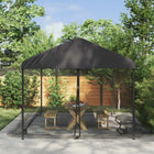 Gazebo muggennet 6 x 3 x 2 m zwart 220 gaas
