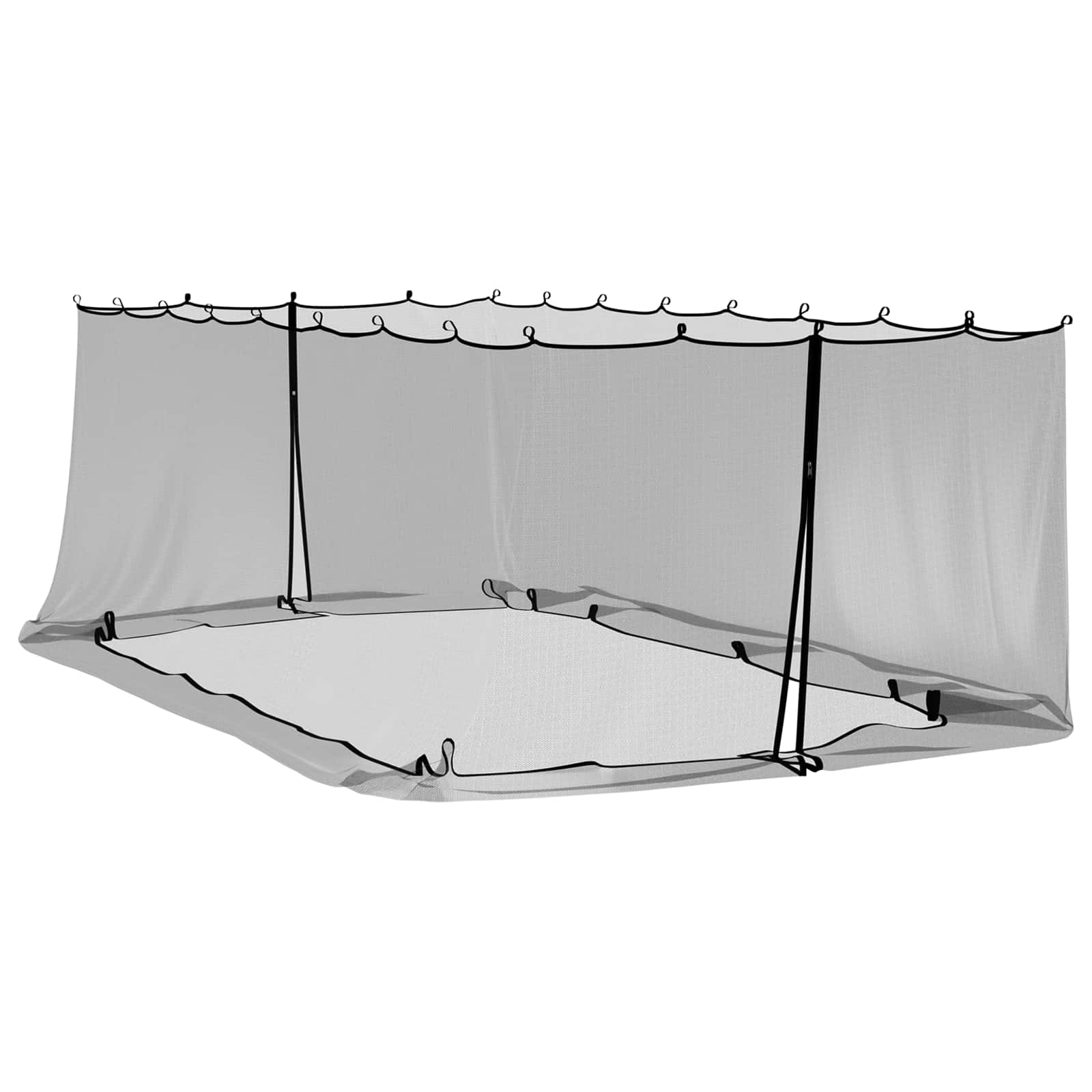 Muggennet voor Gazebo 220 Gaas 220 gaas Zwart 6 x 3 x 2 m