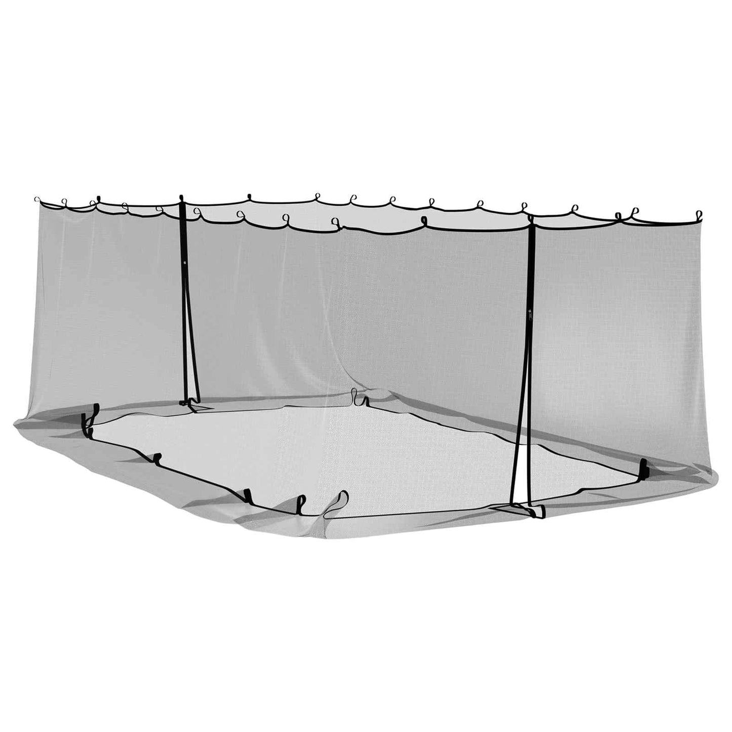 Muggennet voor Gazebo 220 Gaas 220 gaas Zwart 6 x 3 x 2 m