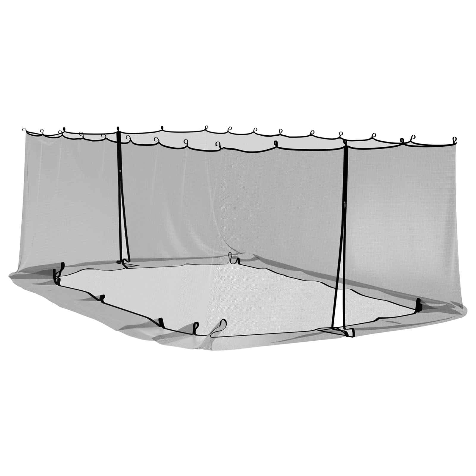 Muggennet voor Gazebo 220 Gaas 220 gaas Zwart 6 x 3 x 2 m