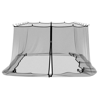 Muggennet voor Gazebo 220 Gaas 220 gaas Zwart 6 x 3 x 2 m