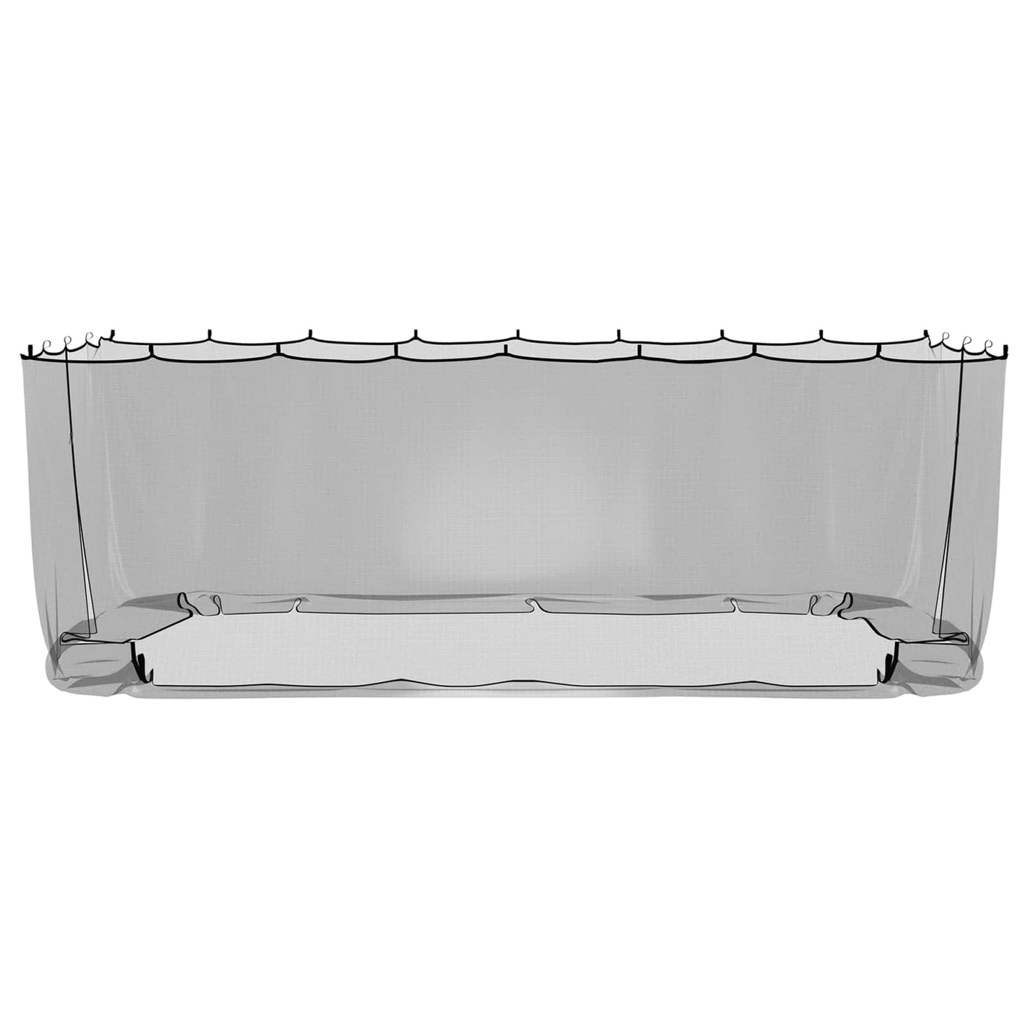 Muggennet voor Gazebo 220 Gaas 220 gaas Zwart 6 x 3 x 2 m