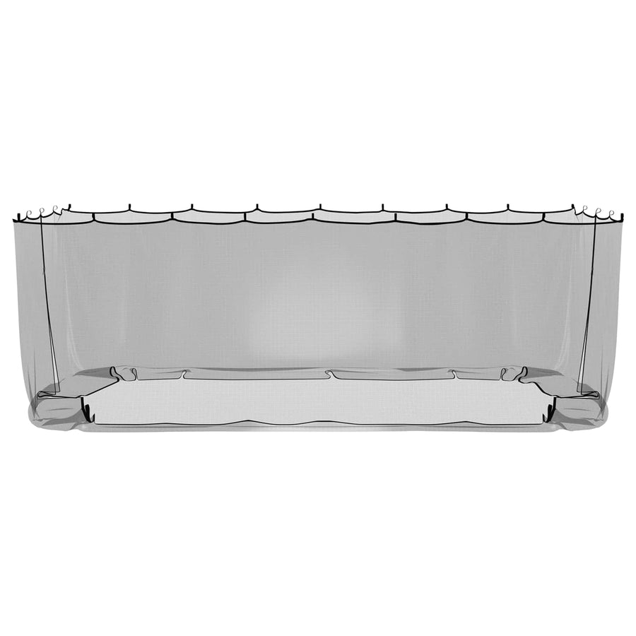 Muggennet voor Gazebo 220 Gaas 220 gaas Zwart 6 x 3 x 2 m