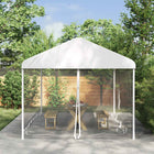Muggennet prieel 6x3x2 m wit polyester 220 gaas