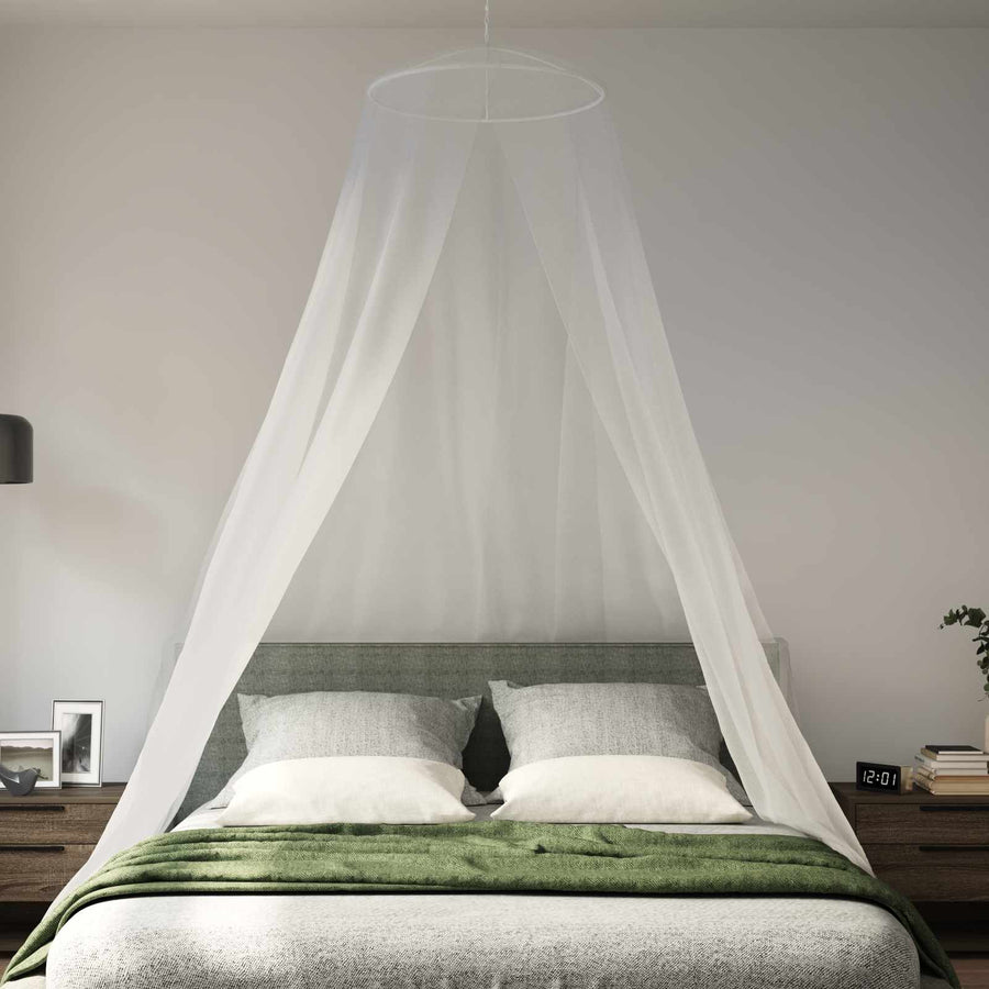 Muggennetje voor Bed 156 Gaas 3 pcs Wit Polyester