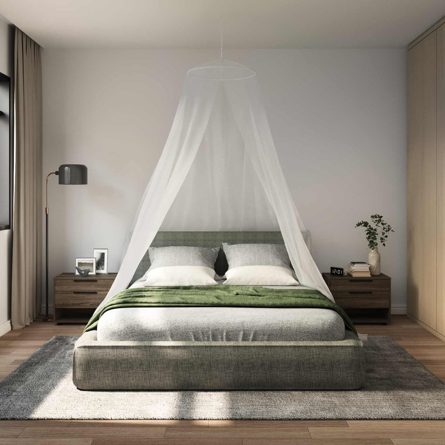 Muggennetje voor Bed 156 Gaas 3 pcs Wit Polyester