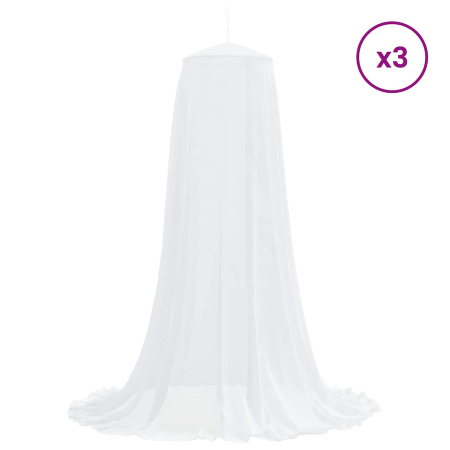 Muggennetje voor Bed 156 Gaas 3 pcs Wit Polyester