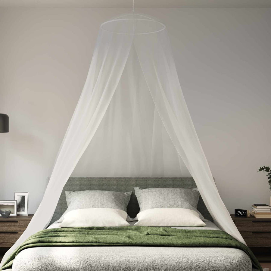 Muggennetje voor Bed 156 Gaas 3 pcs 156 gaas Wit Ø56 x 220 cm
