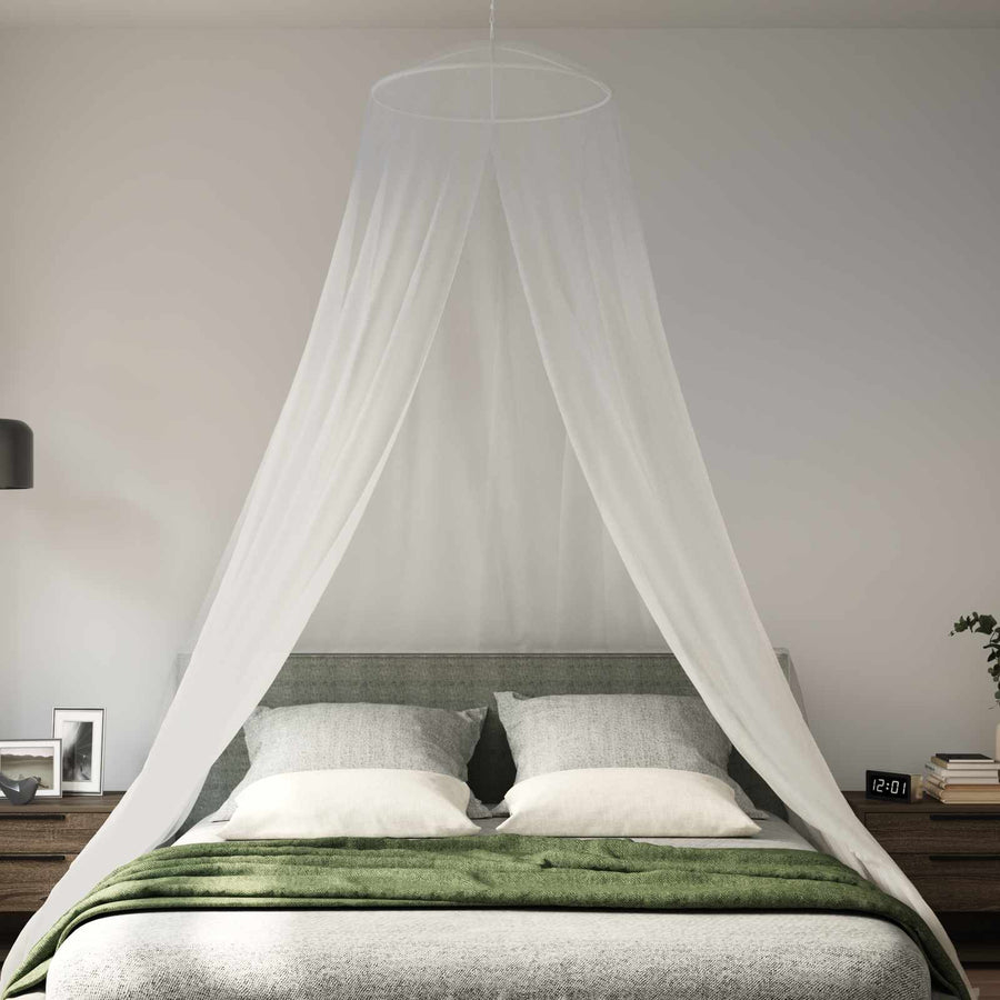 Muggennetje voor Bed 156 Gaas 3 pcs 156 gaas Wit Ø56 x 220 cm