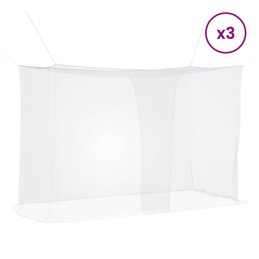 Muggennetje voor Bed 156 Gaas 3 pcs Wit Polyester