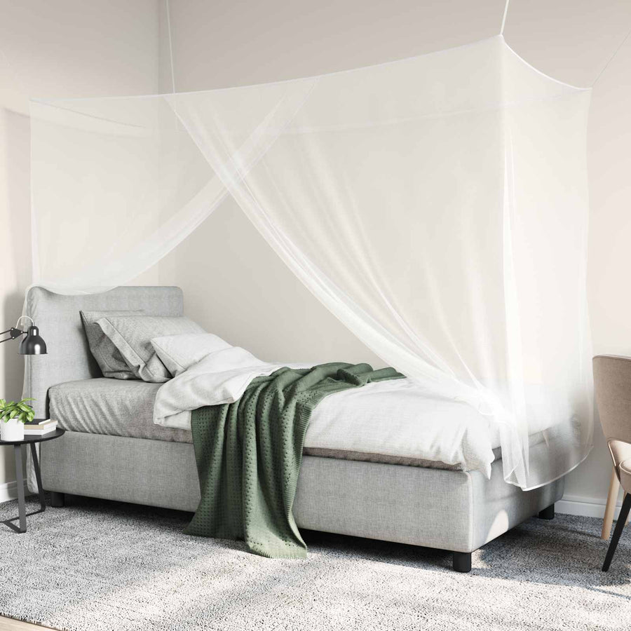 Muggennetje voor Bed 156 Gaas 3 pcs Wit Polyester