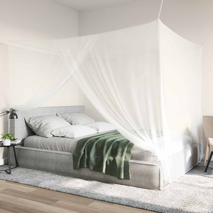 Muggennetje voor Bed 156 Gaas 3 pcs Wit Polyester