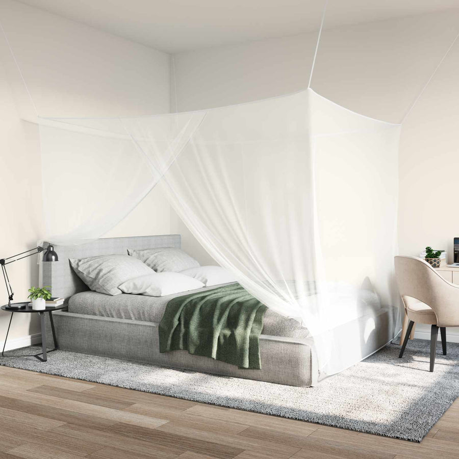 Muggennetje voor Bed 156 Gaas 3 pcs Wit Polyester