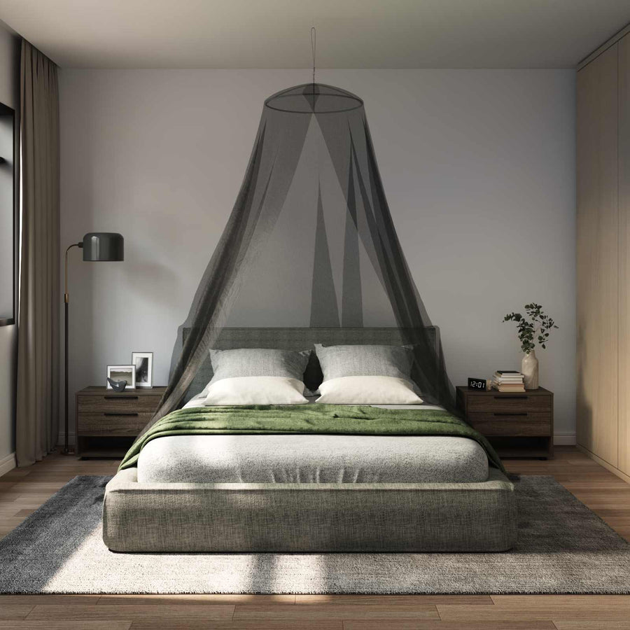 Muggennetje voor Bed 156 Gaas 156 gaas Zwart Ø56 x 220 cm