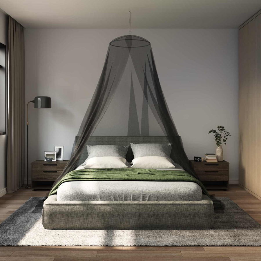 Muggennetje voor Bed 156 Gaas 156 gaas Zwart Ø56 x 220 cm