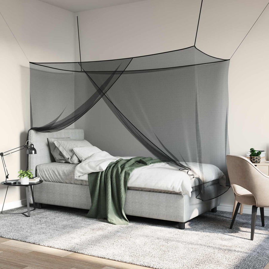 Muggennetje voor Bed 156 Gaas Zwart 220 x 100 x 150 cm