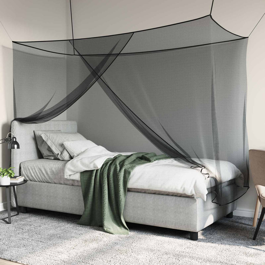 Muggennetje voor Bed 156 Gaas Zwart 220 x 120 x 150 cm
