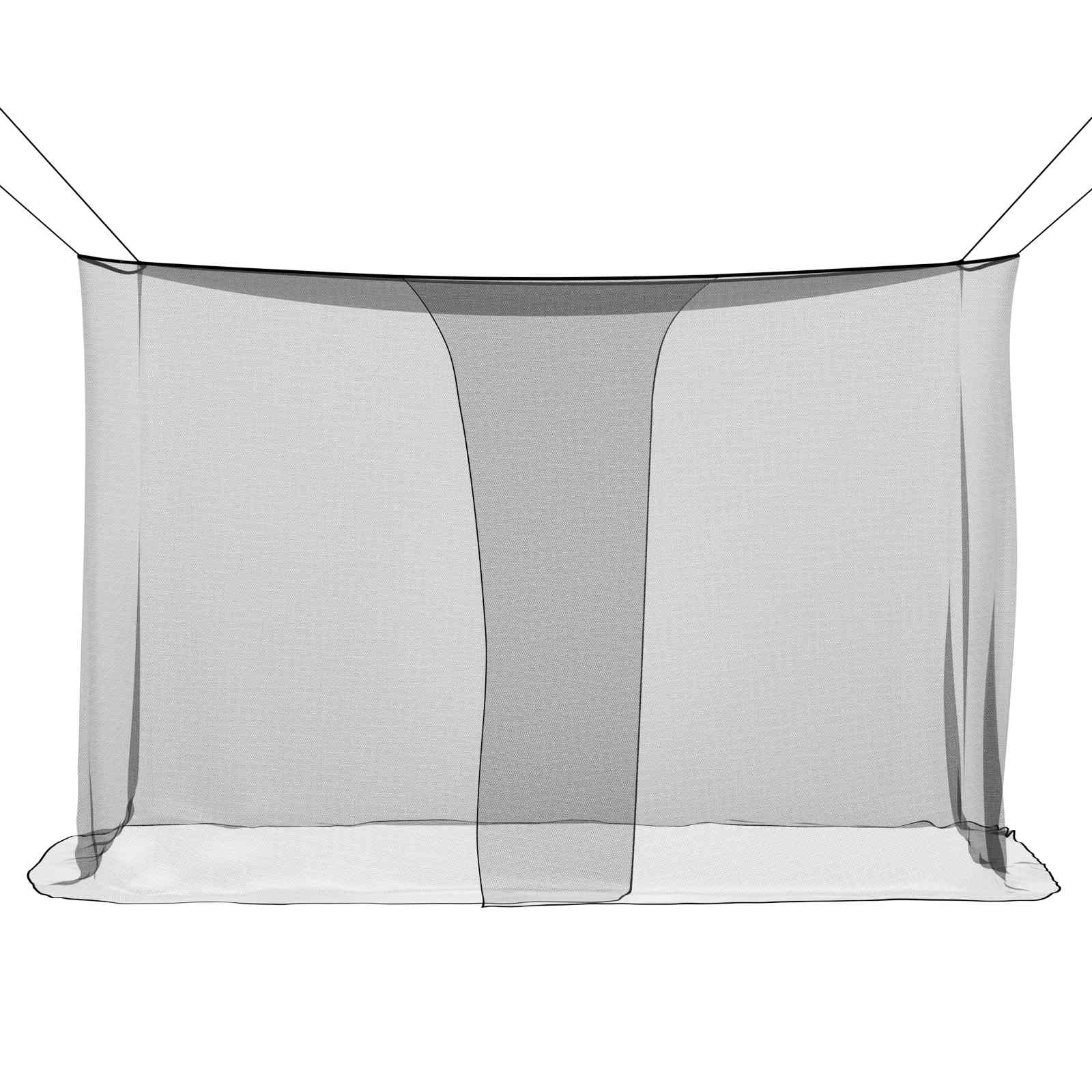 Muggennetje voor Bed 156 Gaas Zwart 220 x 120 x 150 cm