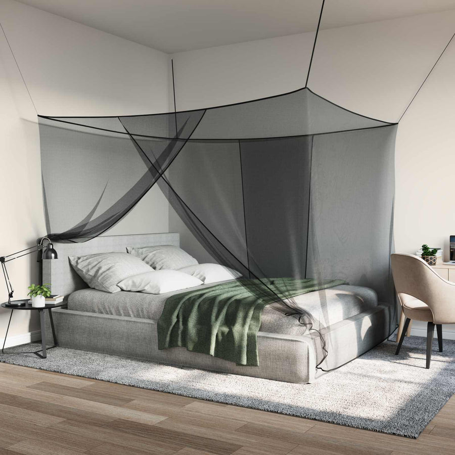 Muggennetje voor Bed 156 Gaas Zwart 220 x 200 x 210 cm
