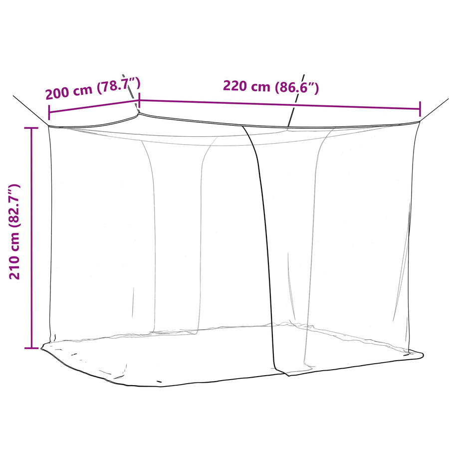 Muggennetje voor Bed 156 Gaas 3 pcs Zwart Polyester