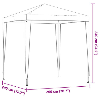 Partytent 200 x 200 x 240 cm Rood PE en staal