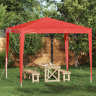 Party Tent 250 x 250 x 240 cm Red PE and Steel