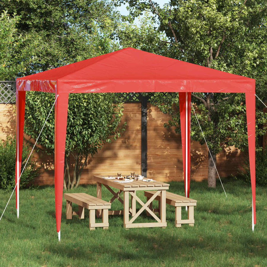 Partytent 250 x 250 x 240 cm Rood PE en staal