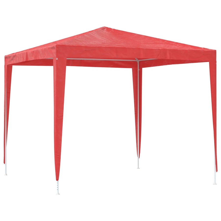 Partytent 250 x 250 x 240 cm Rood PE en staal