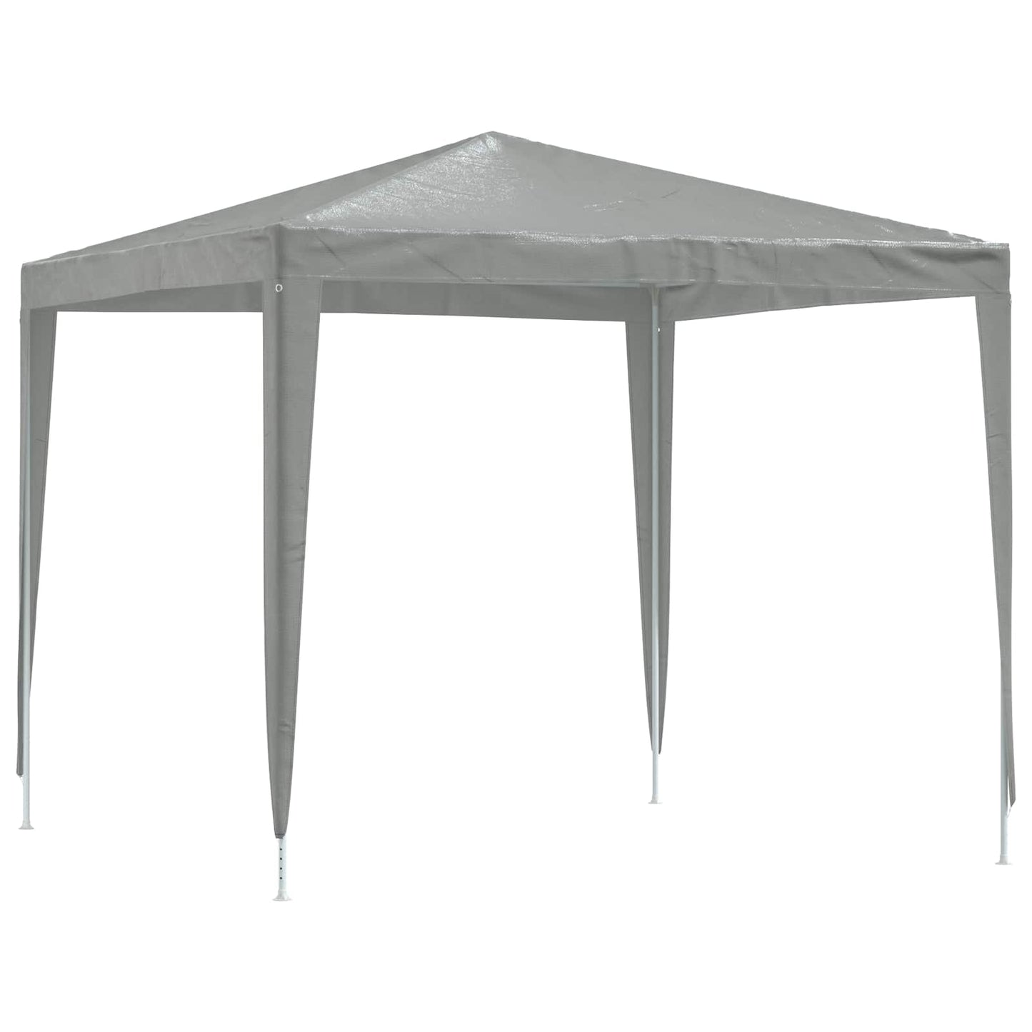 Partytent 250 x 250 x 240 cm Lichtgrijs PE en staal