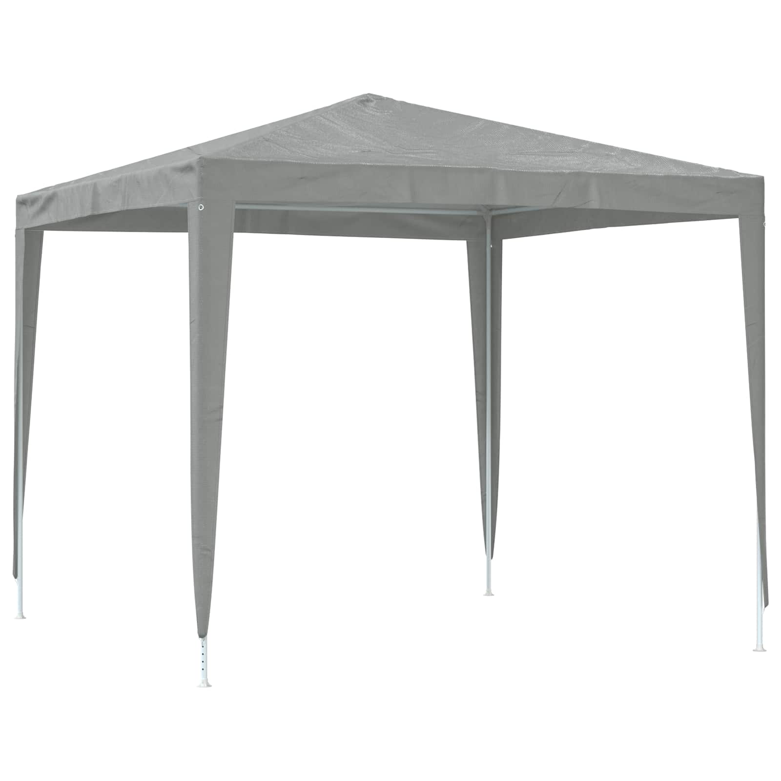 Partytent 250 x 250 x 240 cm Lichtgrijs PE en staal