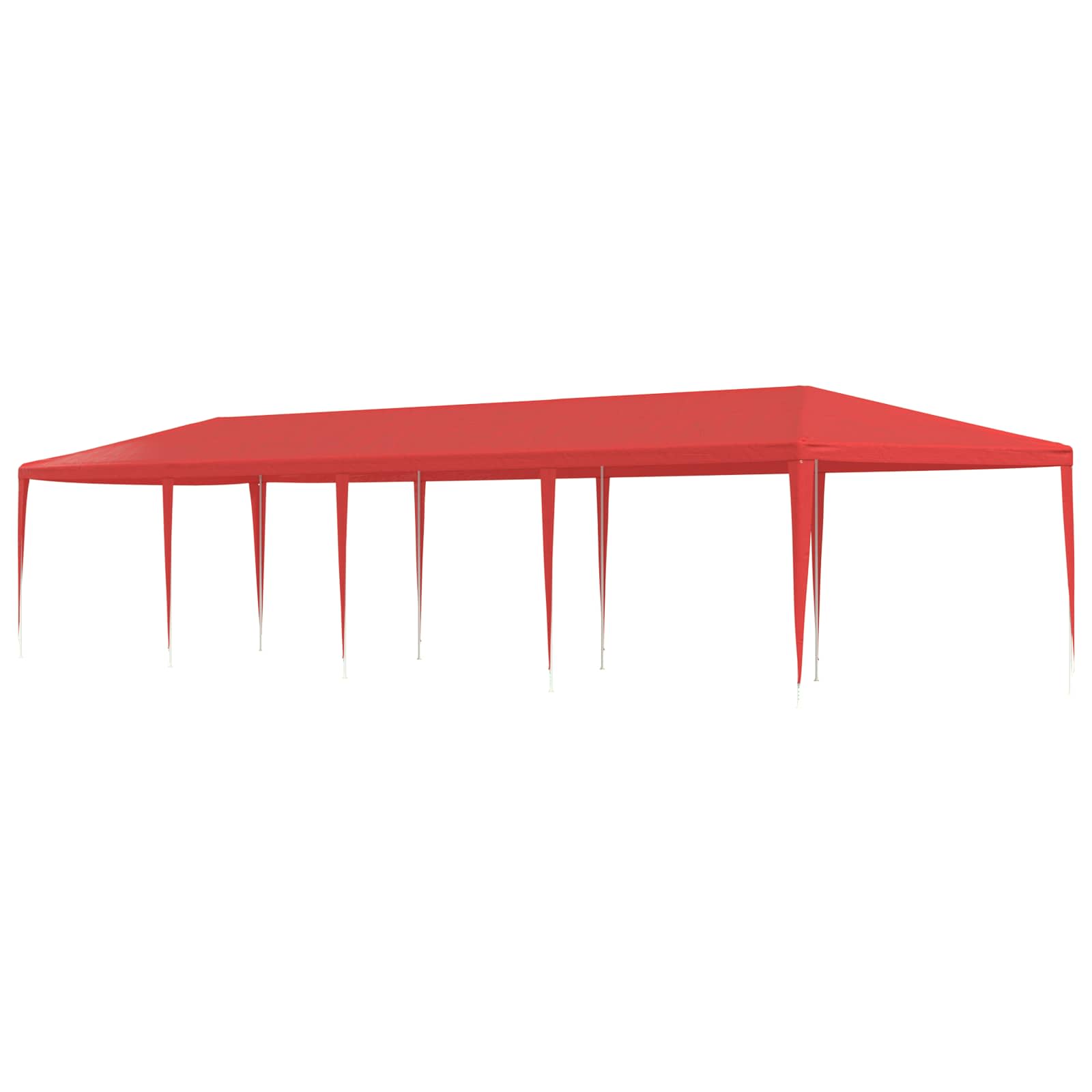 Partytent Rood 1200 x 300 x 255 cm PE en staal
