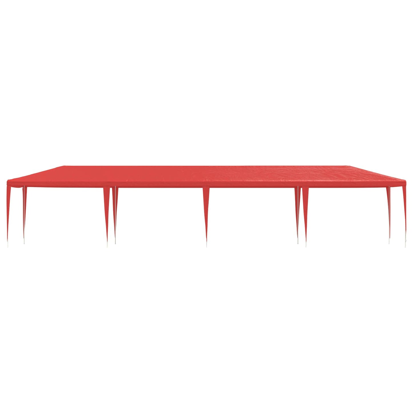 Partytent Rood 1200 x 300 x 255 cm PE en staal