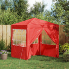 Party Tent Red 200 x 200 x 240 cm PE and steel