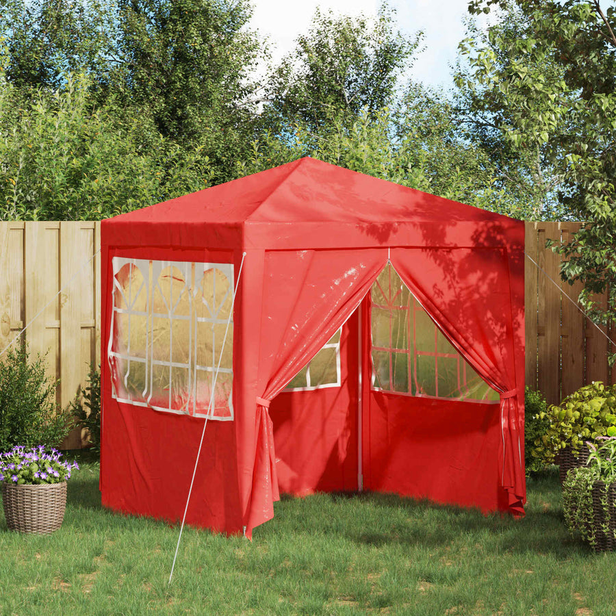 Partytent Rood 200 x 200 x 240 cm PE en staal