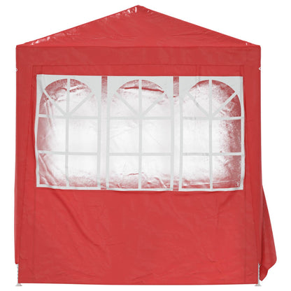 Partytent Rood 200 x 200 x 240 cm PE en staal