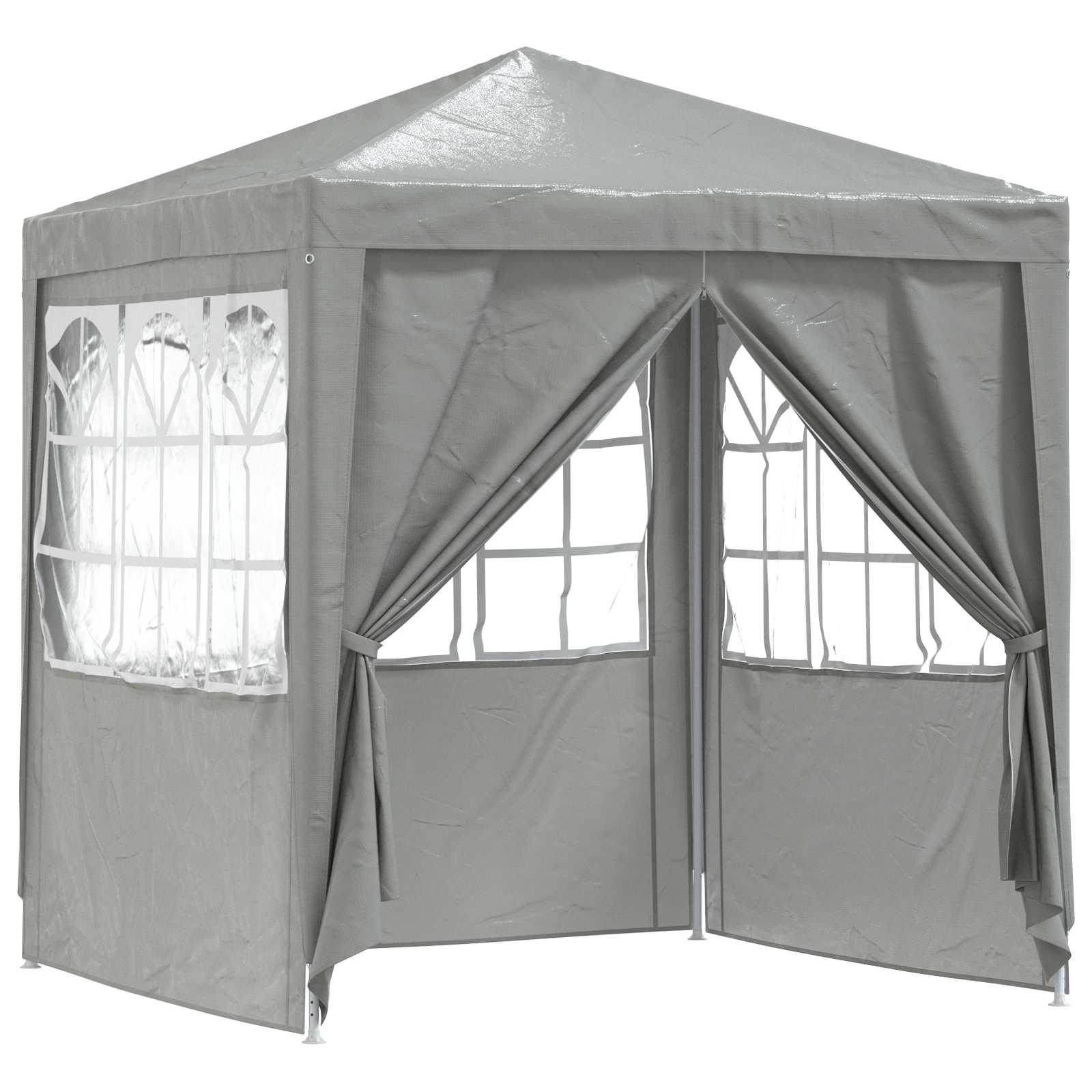 Partytent Lichtgrijs 200 x 200 x 240 cm PE en staal