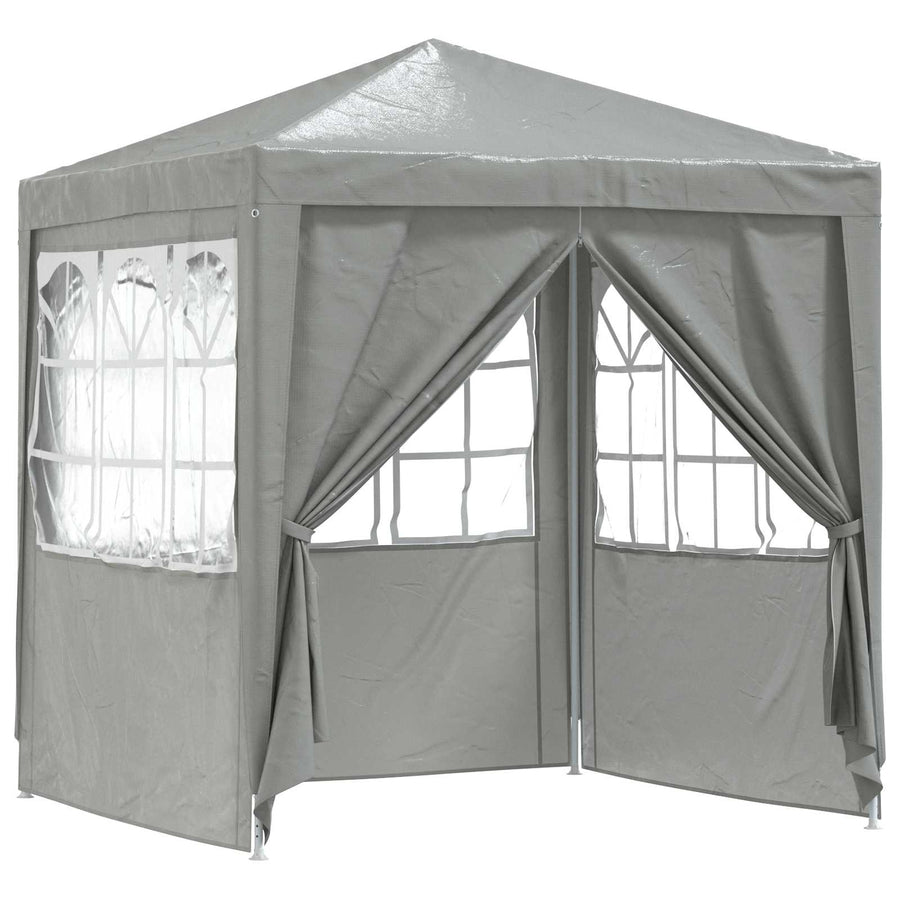 Partytent Lichtgrijs 200 x 200 x 240 cm PE en staal