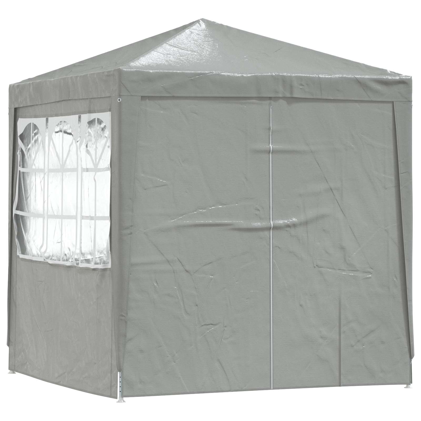 Partytent Lichtgrijs 200 x 200 x 240 cm PE en staal