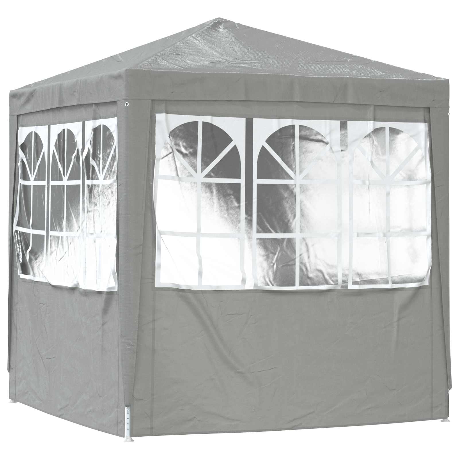 Partytent Lichtgrijs 200 x 200 x 240 cm PE en staal