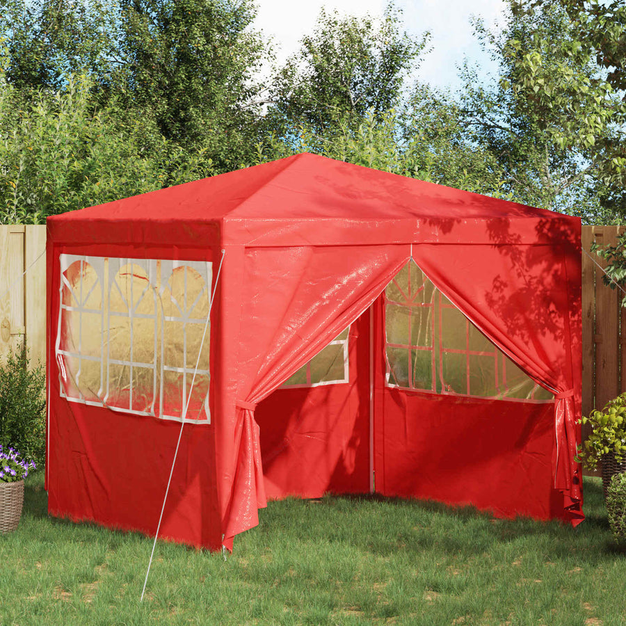 Partytent Rood 250 x 250 x 240 cm PE en staal