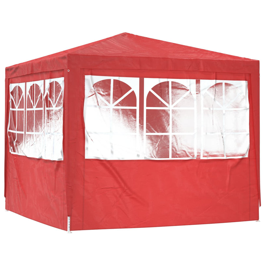 Partytent Rood 250 x 250 x 240 cm PE en staal